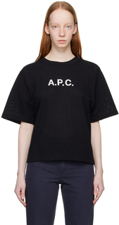 Черная футболка с круглым вырезом A.P.C.
