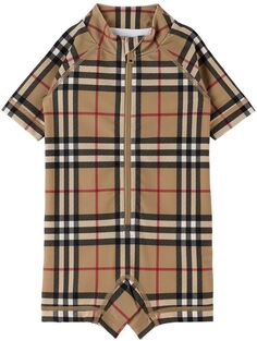 Слитный купальник Baby Beige Check в клетку Burberry