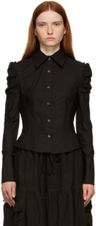Черная блузка с корсетом We11done