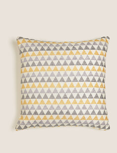 Подушка из синели с геометрическим рисунком Marks &amp; Spencer, охра