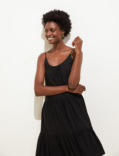Мини-многоярусное пляжное платье Marks &amp; Spencer, черный