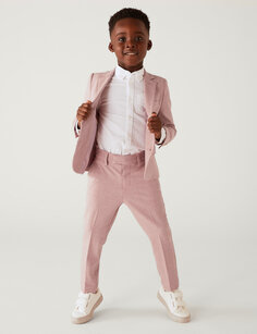 Брюки Mini Me Suit (2–8 лет) Marks &amp; Spencer, розовый