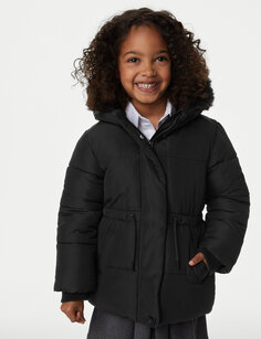 Парка Stormwear с капюшоном (2–8 лет) Marks &amp; Spencer, черный