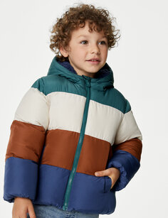 Утепленное пальто Stormwear на подкладке боргов (2–8 лет) Marks &amp; Spencer, мульти
