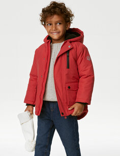 Парка Stormwear с капюшоном (2–8 лет) Marks &amp; Spencer, красный