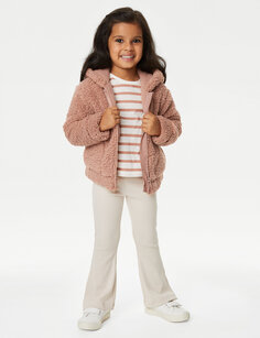 Куртка Борг с капюшоном (2–8 лет) Marks &amp; Spencer, коричневый