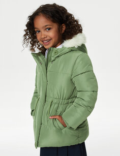 Парка Stormwear с капюшоном (2–8 лет) Marks &amp; Spencer, хаки