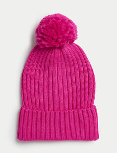 Детская зимняя шапка (1–13 лет) Marks &amp; Spencer, ярко-розовый