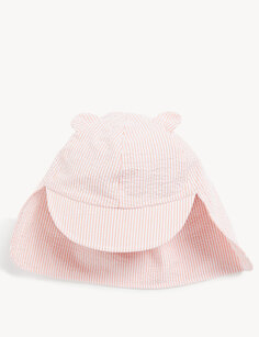 Детская шляпа от солнца в полоску из чистого хлопка (0–6 лет) Marks &amp; Spencer