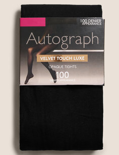 Бархатные колготки Touch Luxe плотностью 100 ден Autograph, черный