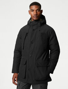 Куртка-парка с капюшоном и технологией Thermowarmth Marks &amp; Spencer, черный