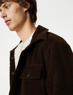 Вельветовая куртка из чистого хлопка на подкладке борг Marks &amp; Spencer