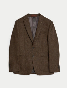 Шерстяной пиджак с богатой текстурой SARTORIAL, коричневый