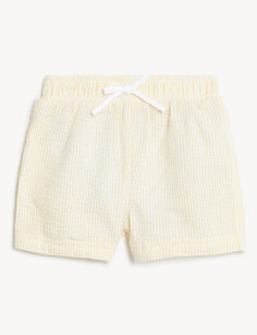 Шорты для плавания из хлопчатобумажной ткани (0–3 года) Marks &amp; Spencer, желтый микс