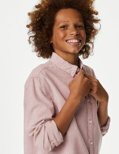 Оксфордская рубашка из чистого хлопка (6–16 лет) Marks &amp; Spencer