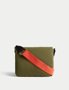 Мягкая сумка через плечо Marks &amp; Spencer, темно-зеленый