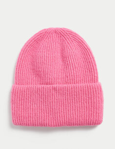 Ребристая шапка-бини Marks &amp; Spencer, розовый