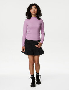 Джинсовая юбка (6–16 лет) Marks &amp; Spencer, черный