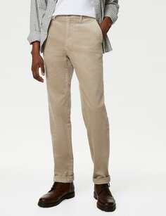 Вельветовые эластичные брюки обычного кроя Marks &amp; Spencer