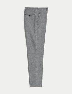 Эластичные брюки в клетку индивидуального кроя Marks &amp; Spencer, серый