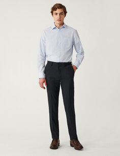 Эластичные брюки приталенного кроя с плоской передней частью Marks &amp; Spencer