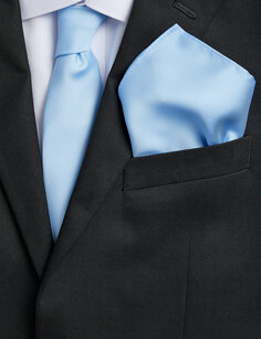 Тонкий комплект с галстуком и нагрудным платком Marks &amp; Spencer, светло-синий