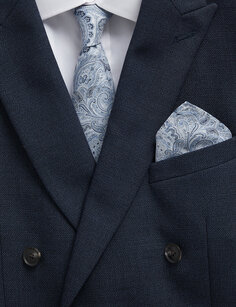 Комплект с галстуком и нагрудным платком с рисунком пейсли Marks &amp; Spencer, синий микс