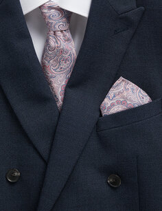 Комплект с галстуком и нагрудным платком с рисунком пейсли Marks &amp; Spencer, розовый микс
