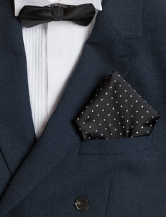Комплект с галстуком в горошек и нагрудным платком Marks &amp; Spencer, черный