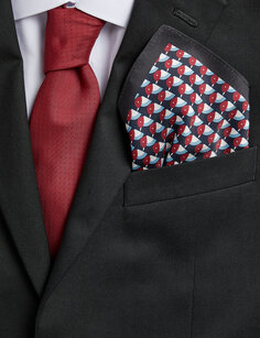 Тонкий комплект с галстуком и нагрудным платком с принтом Marks &amp; Spencer