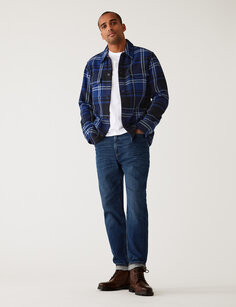 Джинсы стретч зауженного кроя в винтажном стиле Marks &amp; Spencer, индиго