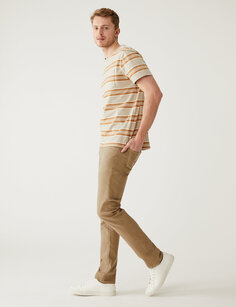 Узкие эластичные джинсы чайного цвета Marks &amp; Spencer