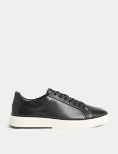 Кожаные кроссовки на шнуровке Airflex Marks &amp; Spencer, черный