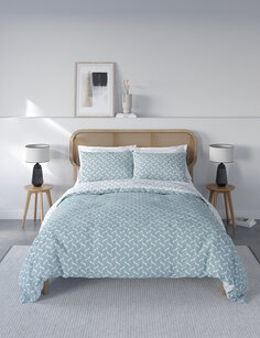 Комплект постельного белья из смеси хлопка с геометрическим узором Marks &amp; Spencer