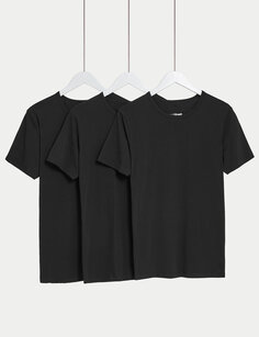 3 шт., жилеты-футболки Cool &amp; Fresh Marks &amp; Spencer, черный