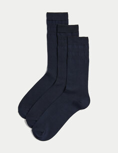 3 пары носков Gentle Grip Cool &amp; Fresh Marks &amp; Spencer, темно-синий