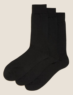 3 пары носков из мериносовой шерсти Marks &amp; Spencer, черный