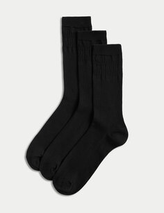3 пары носков Gentle Grip Cool &amp; Fresh Marks &amp; Spencer, черный
