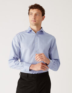 Рубашка стандартного кроя из фактурного хлопка Marks &amp; Spencer