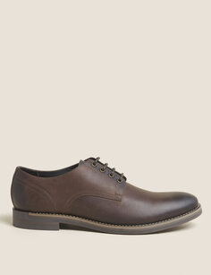 Кожаные туфли дерби Marks &amp; Spencer, коричневый
