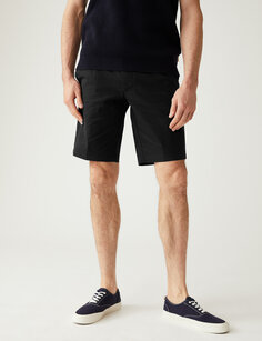 Суперлегкие эластичные шорты чинос Marks &amp; Spencer, черный