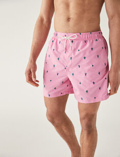 Быстросохнущие шорты для плавания с вышивкой Marks &amp; Spencer, розовый