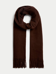 Тканый шарф-одеяло с кисточками Marks &amp; Spencer, серый микс