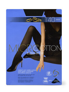 Колготки oms micro&amp;cotton 140 xl nero Omsa