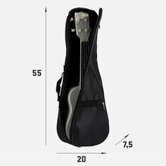 Чехол для укулеле сопрано, черный, 59 х 21 см, утепленный Music Life