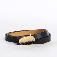 Ремень женский, ширина 1.4 см, пряжка металл, цвет темно-серый NO Brand