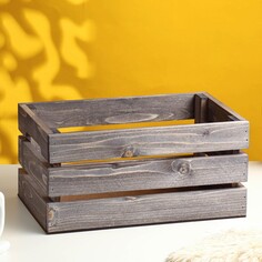 Кашпо - ящик деревянный 30х20х14,5 см состаренный дуб Дарим Красиво