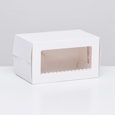 Коробка под рулет с окном, белая 16,5 х 11 х 10 см NO Brand