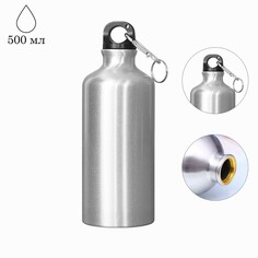 Бутылка для воды, 500 мл, 20 х 6 см, корпус из алюминия NO Brand