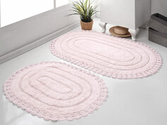 Набор ковриков для ванной &quot;karna&quot; кружевной yana 60x100-50x70 см